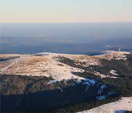 Erster Schnee in den Gipfellagen des Feldbergs